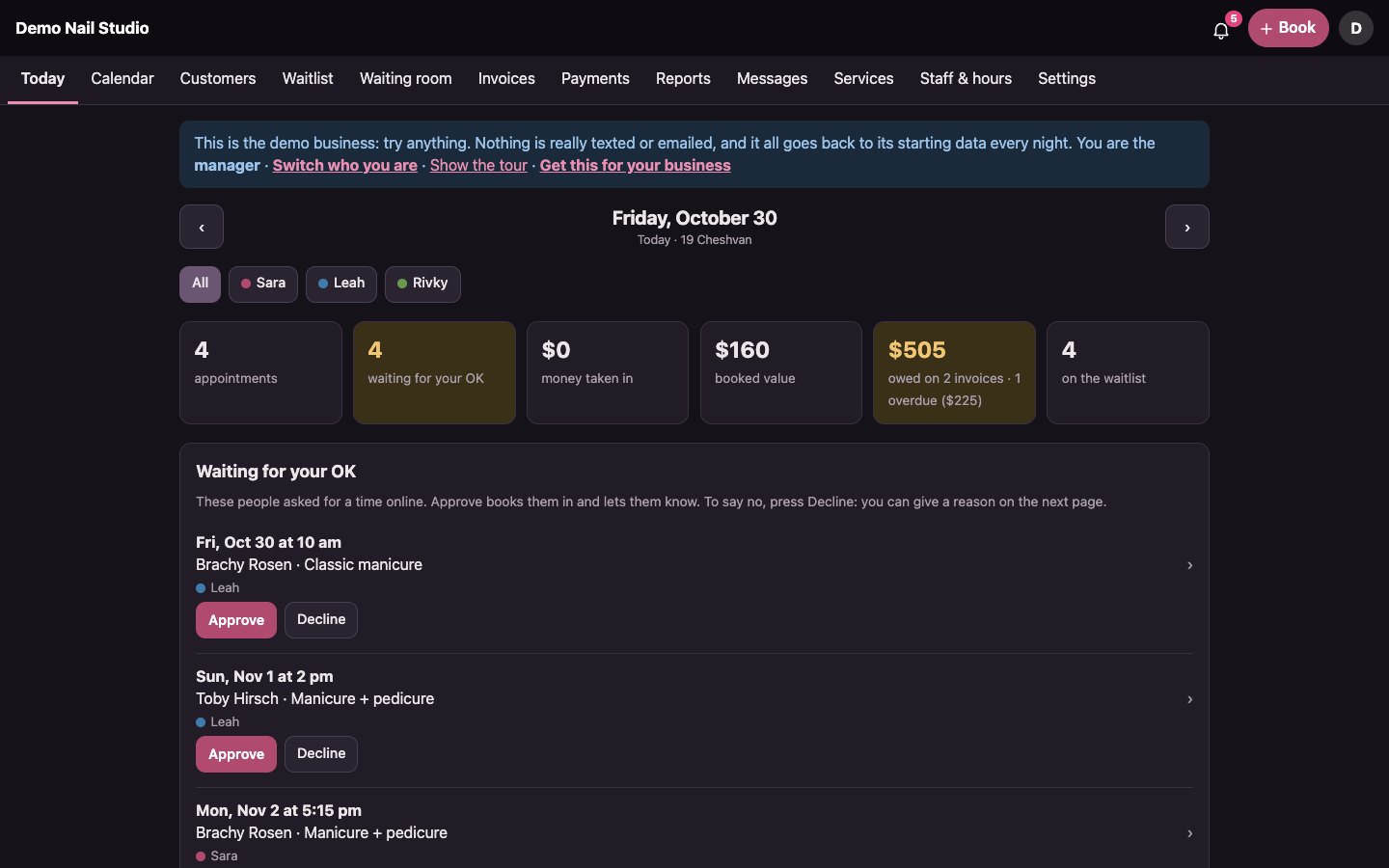 Booking & Scheduling